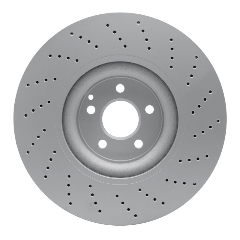 Mercedes-Benz SL65 AMG Brake Rotor (1) - Front - R1 Concepts - GEOSPEC Coated Rotor - Drilled - `03-`16